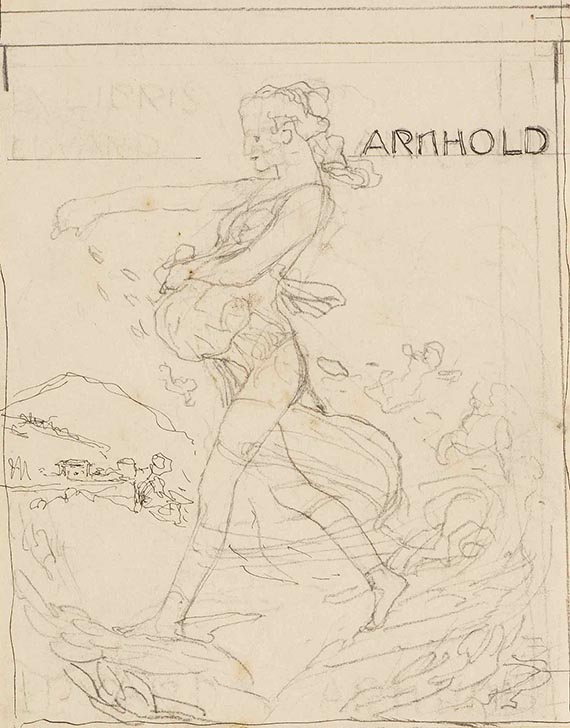 Max Klinger - Entwurfszeichnungen für Ex libris (11 Blatt) - Weitere Abbildung