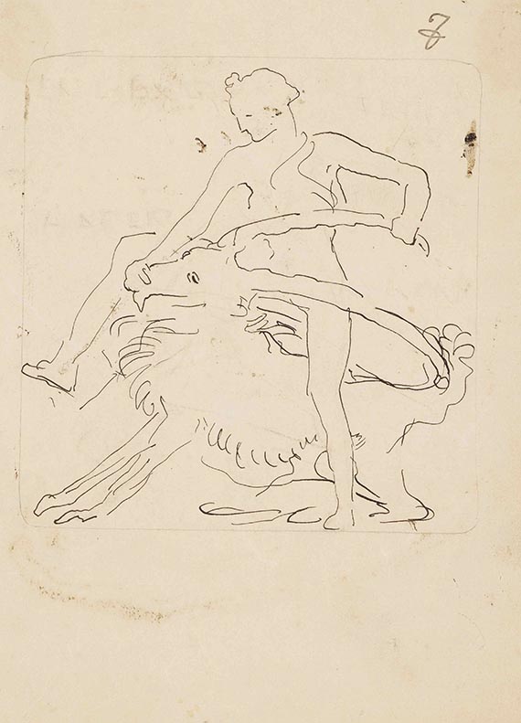 Max Klinger - Entwurfszeichnungen für Ex Libris (10 Bll.) - Weitere Abbildung