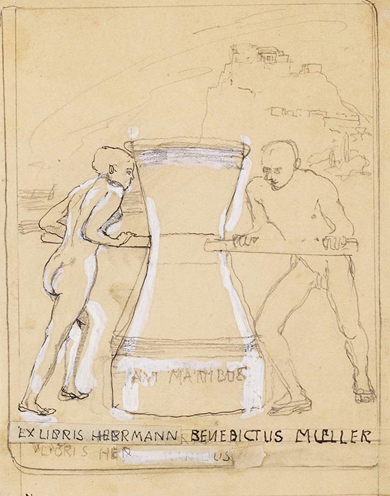 Max Klinger - Entwurfszeichnungen für Ex Libris (10 Bll.) - Weitere Abbildung