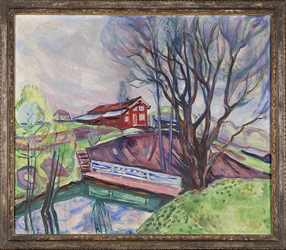 Edvard Munch - Das rote Haus (Det røde hus) - Rahmenbild