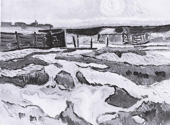 Abbildung zu: Max Pechsten, Schmelzender Märzenschnee, 1909, Öl auf Leinwand (Soyka 1909/8), verschollen. © Pechstein Hamburg / Berlin / VG Bild-Kunst, Bonn 2025
