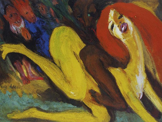 Abbildung zu: Emil Nolde, „Tolles Weib“, 1919, Öl auf Leinwand, Nolde Stiftung Seebüll. © Nolde Stiftung Seebüll