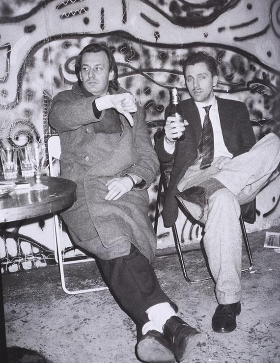 Abbildung zu: Martin Kippenberger und Albert Oehlen, Hamburg, 1985 (Detail). © Ursula Böckler