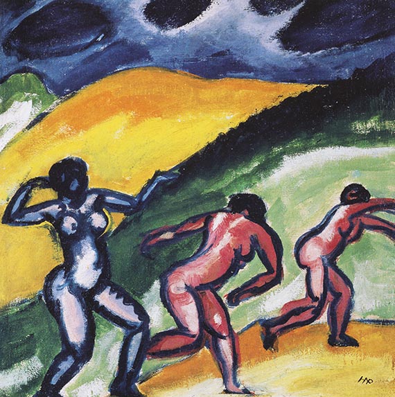 Abbildung zu: Hermann Max Pechstein, In den Dünen, 1911, Öl auf Leinwand, Stedelijk Museum, Amsterdam.
