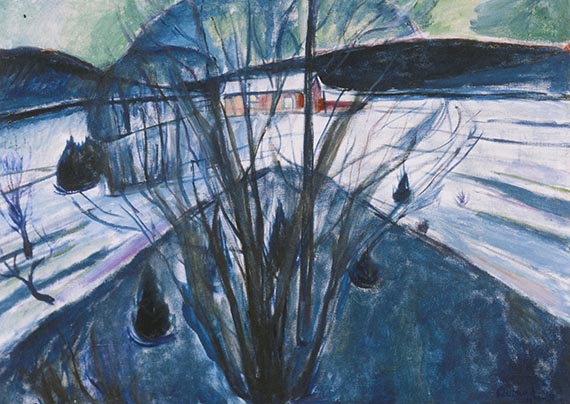 Abbildung zu: Edvard Munch, Vinternatt (Winternacht), 1930/31, Öl auf Leinwand, Kunstmuseum Bergen / Norwegen.
