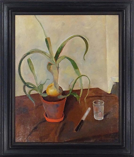 Felix Nussbaum - Stillleben mit Zwiebelpflanze - Rahmenbild