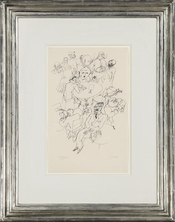 George Grosz - Caféhaus II - Rahmenbild