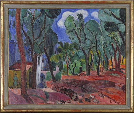 Hans Purrmann - Landschaft bei Sorrent - Rahmenbild