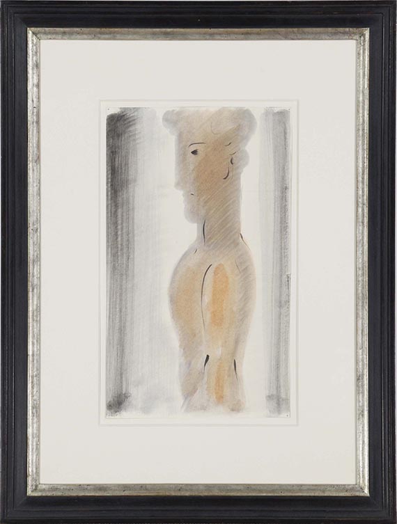Oskar Schlemmer - Knabenfigur von der Seite - Rahmenbild