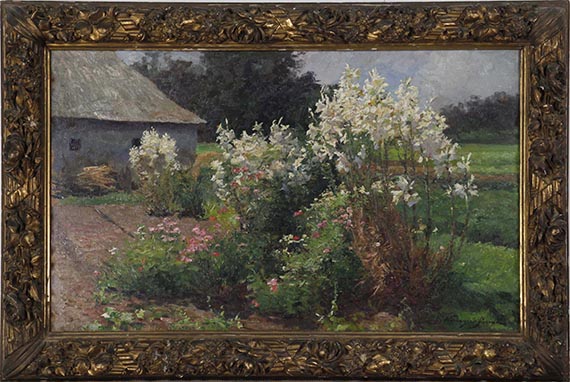 Olga Wisinger-Florian - Blühender Sommergarten - Rahmenbild