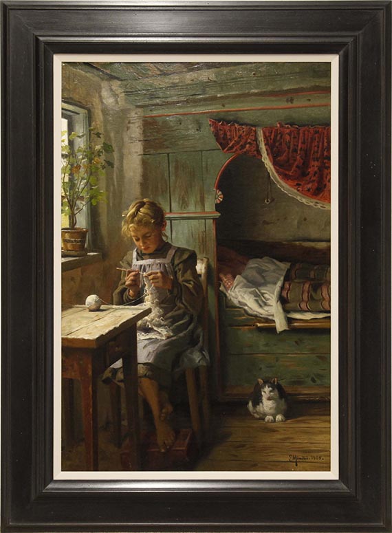 Peder (Peder Mørk Mønsted) Mönsted - In der Stube - Rahmenbild