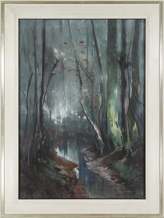 Karl Hagemeister - Märkische Landschaft (Der Wentorfgraben zwischen Caputh und Geltow) - Rahmenbild