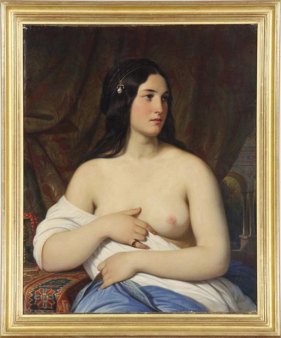 Konstantin Johann Franz Cretius - Weiblicher Halbakt - Rahmenbild