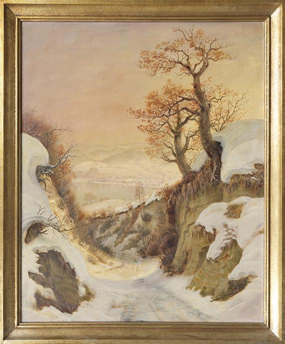 Otto Dix - Hohlweg im Winter - Rahmenbild