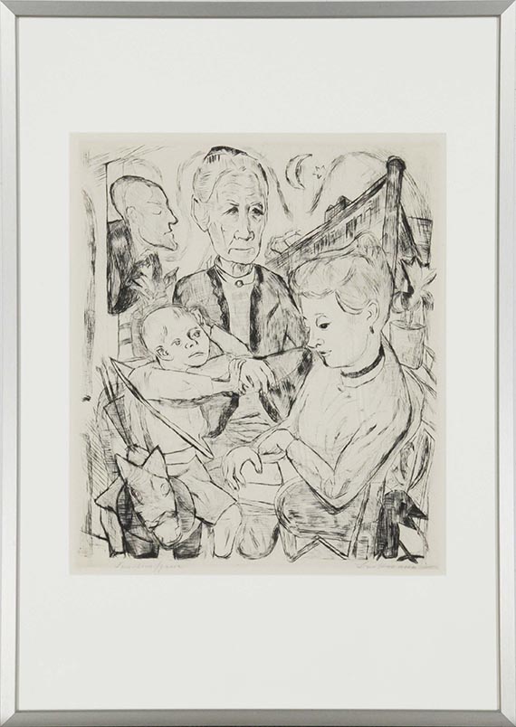 Max Beckmann - Familienszene (Familie Beckmann) - Rahmenbild