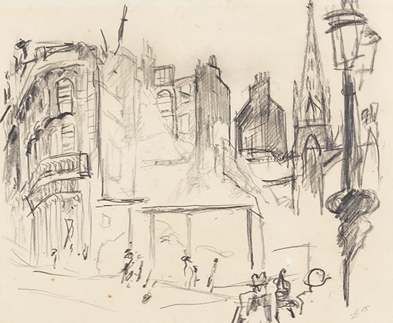 Max Beckmann - Häuserruine in Lille