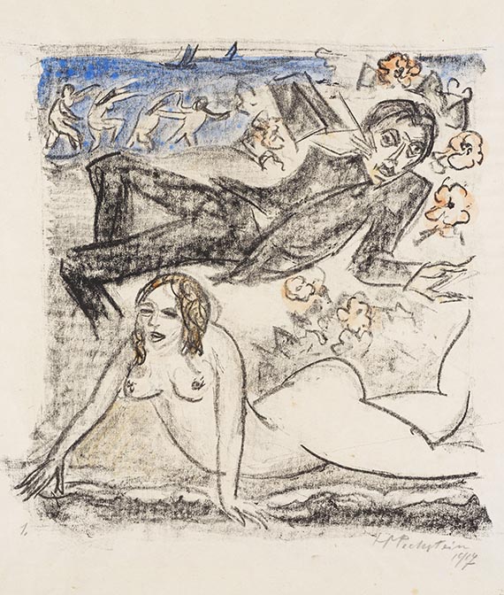 Hermann Max Pechstein - Kleopatra und Dichter
