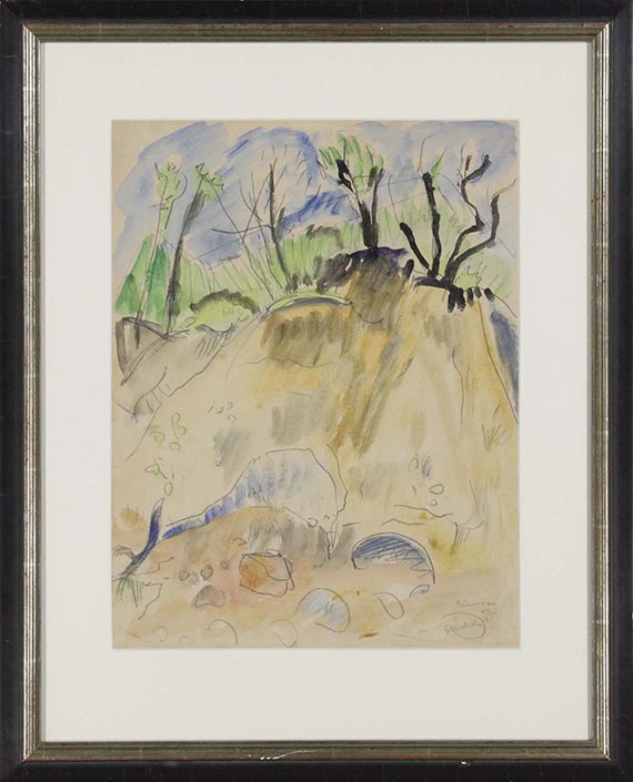 Erich Heckel - Bäume am Kliff - Rahmenbild