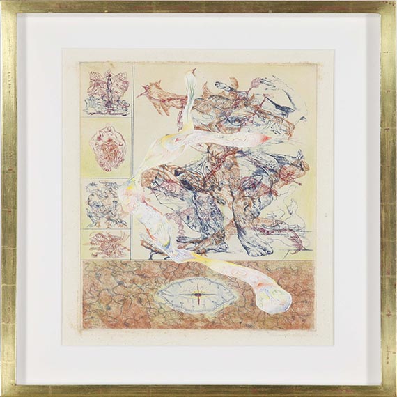 Bernard Schultze - Zugencollage - Rahmenbild