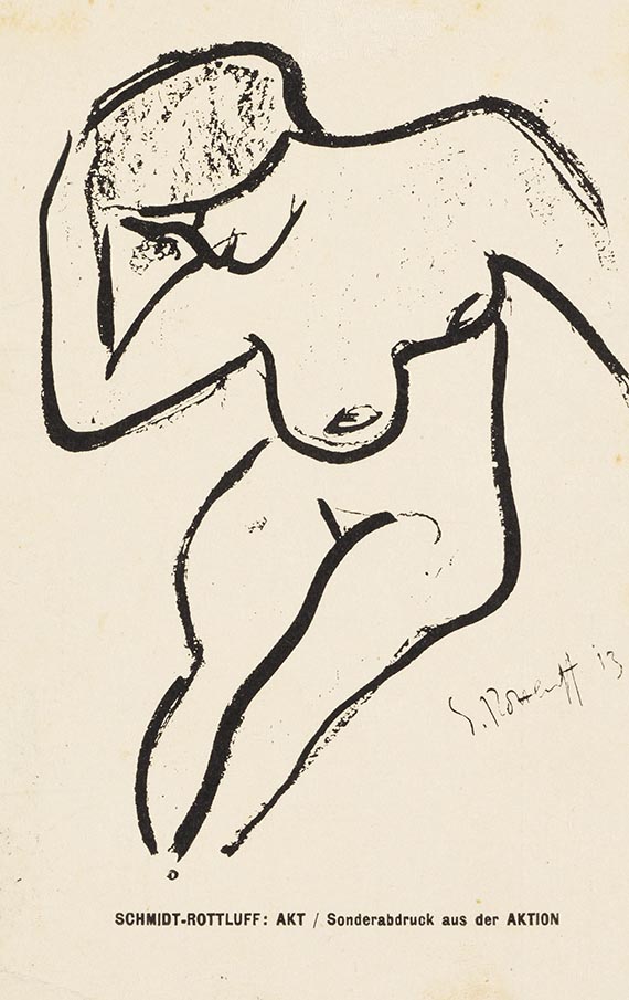  Konvolut - 9 Postkarten, teils mit Motiven von Karl Schmidt-Rottluff, an den Künstler selbst und Ernst Beyersdorff - Weitere Abbildung