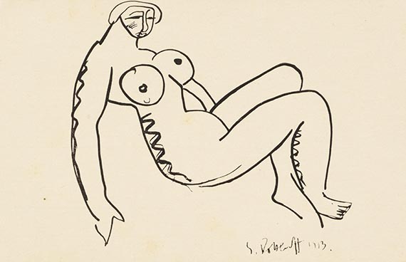  Konvolut - 9 Postkarten, teils mit Motiven von Karl Schmidt-Rottluff, an den Künstler selbst und Ernst Beyersdorff - Weitere Abbildung