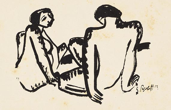  Konvolut - 9 Postkarten, teils mit Motiven von Karl Schmidt-Rottluff, an den Künstler selbst und Ernst Beyersdorff - Weitere Abbildung