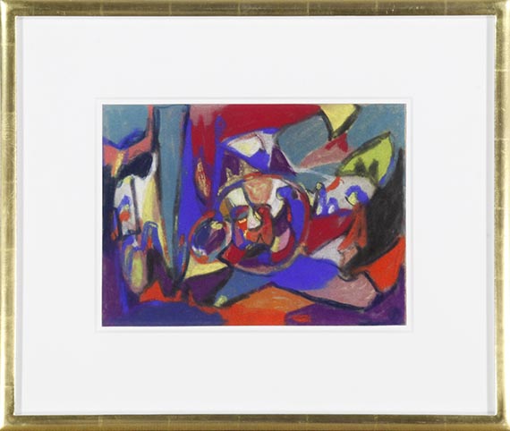Adolf Hölzel - Komposition (Anbetung) - Rahmenbild