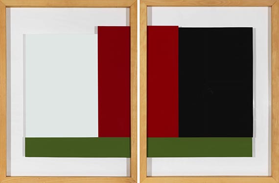 Julio Rondo - Ohne Titel (Rot, Weiss, Schwarz, Grün) 2 Teile