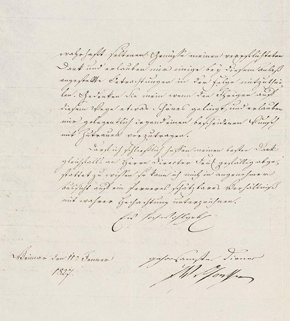 Johann Wolfgang von Goethe - G 30: Brief von Schreiberhand an P. C. W. Beuth.  2 S.
