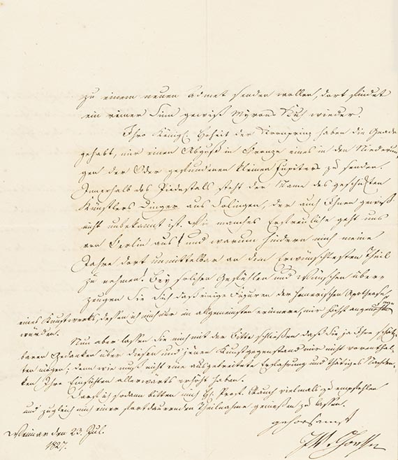 Johann Wolfgang von Goethe - G 31: Brief von Schreiberhand an P. C. W. Beuth.  4 S.