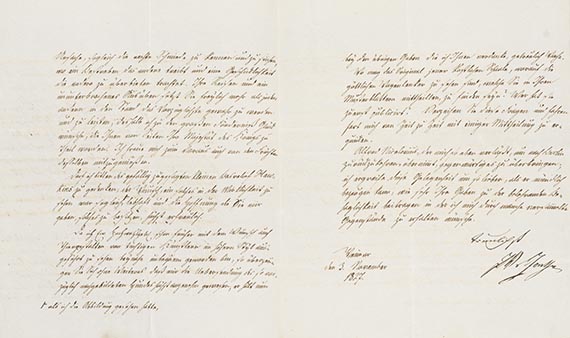 Johann Wolfgang von Goethe - G 32: Brief von Schreiberhand an P. C. W. Beuth. 3 S.