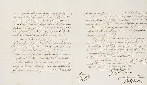 Johann Wolfgang von Goethe - G 37: Brief von Schreiberhand an P. C. W. Beuth. 3 S.