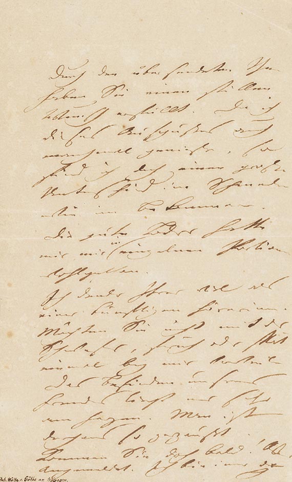 Johann Wolfgang von Goethe - G 40: Eigh. Brief an C. von Wolzogen. 1 S.