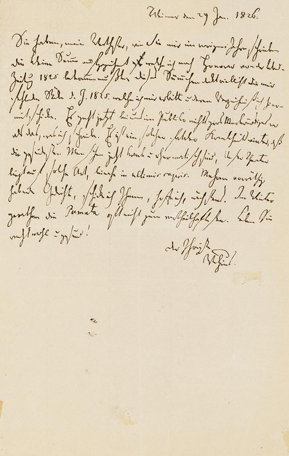 Christian August Vulpius - Brief, 1 S.