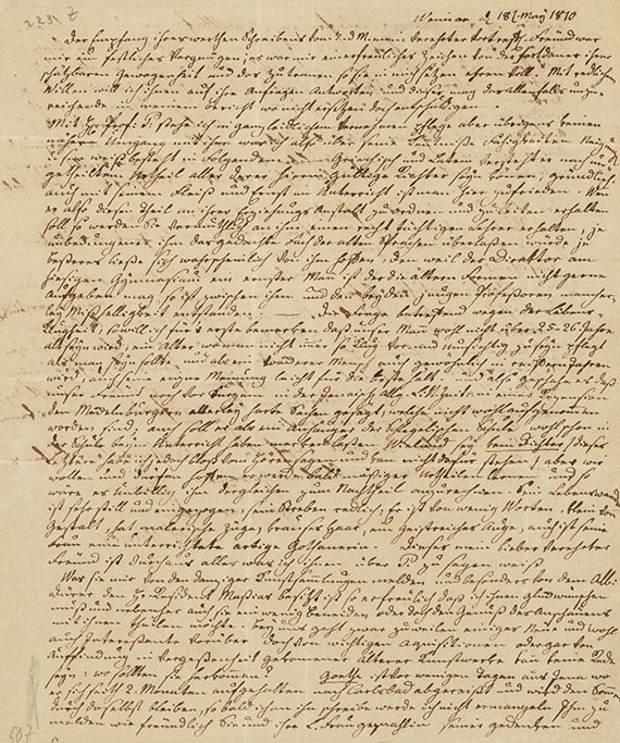 Johann Heinrich Meyer - Brief an einen Freund, 2 S.