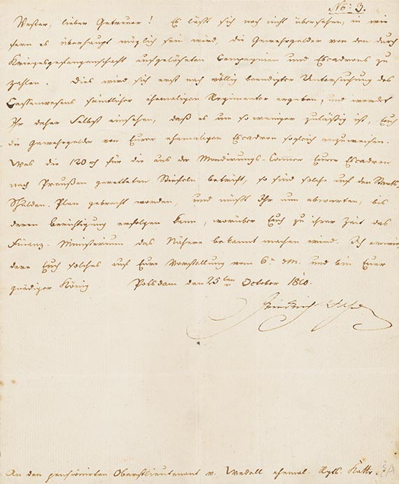  Friedrich Wilhelm III. - Brief, 1 S.