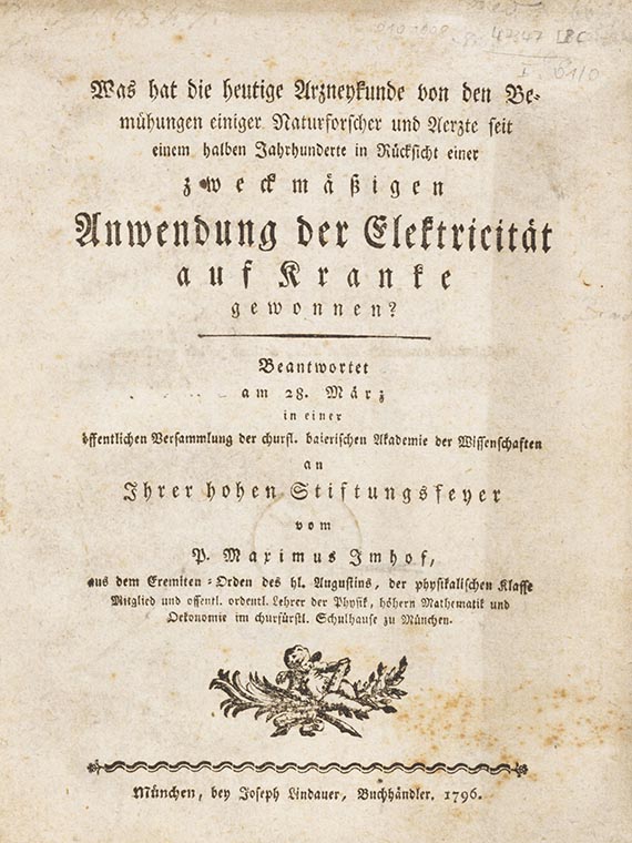 Maximus von Imhof - Anwendung der Elektricität auf Kranke