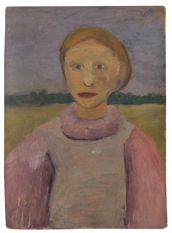 Paula Modersohn-Becker - Brustbild eines Mädchens in der Dämmerung