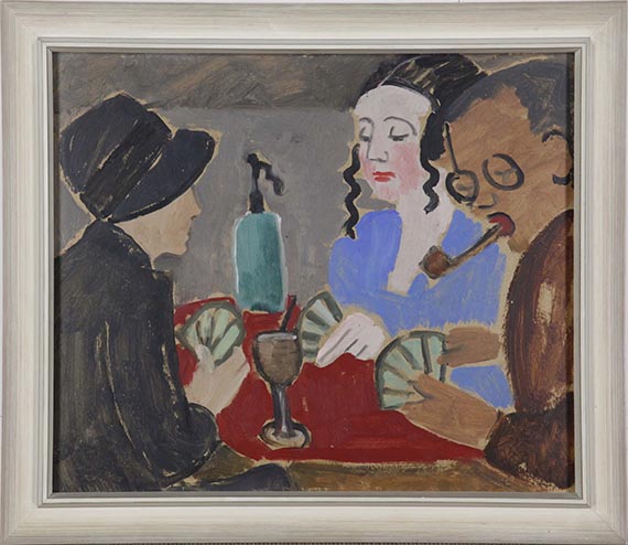 Gabriele Münter - Beim Kartenspielen - Rahmenbild