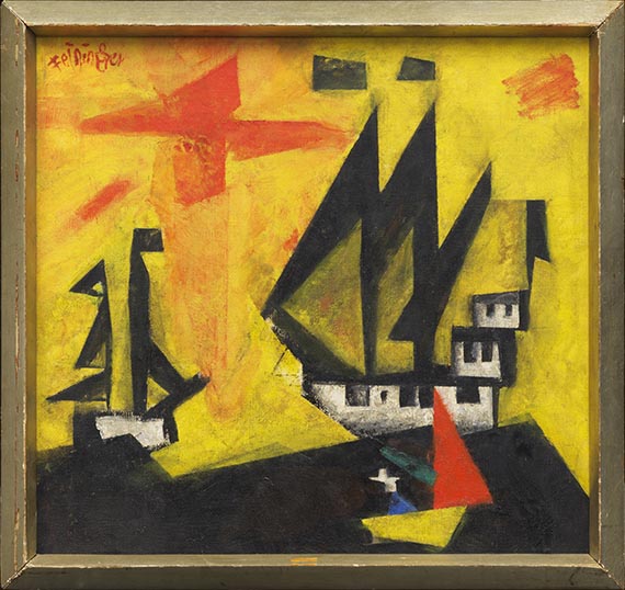 Lyonel Feininger - Marine nach Holzschnitt - Rahmenbild