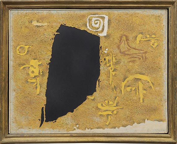 Willi Baumeister - Mit Spirale auf Gelb - Rahmenbild