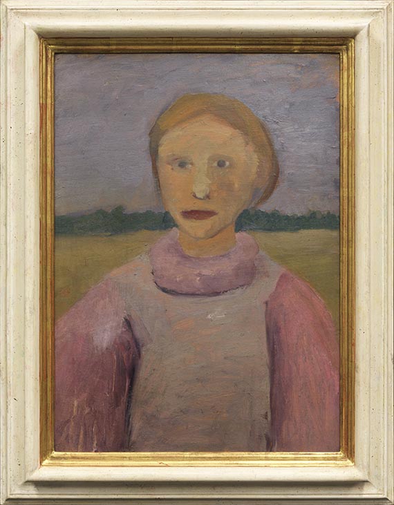 Paula Modersohn-Becker - Brustbild eines Mädchens in der Dämmerung - Rahmenbild