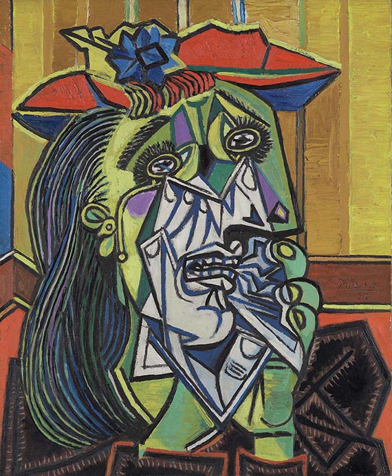 Abbildung zu: Pablo Picasso, Femme en pleurs (Die weinende Frau), 1937, Öl auf Leinwand, Tate Modern, London. © Succession Picasso / VG Bild-Kunst, Bonn 2025