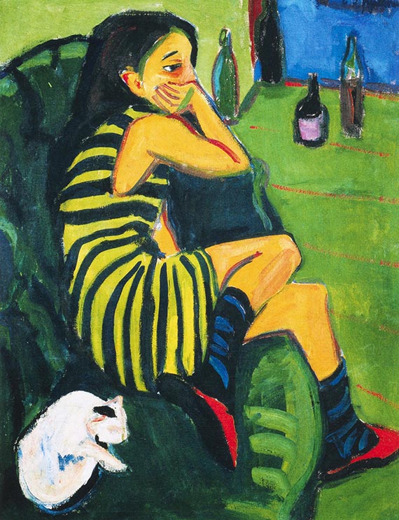 Abbildung zu: Ernst Ludwig Kirchner, Artistin, 1910, Öl auf Leinwand, Brücke Museum, Berlin.