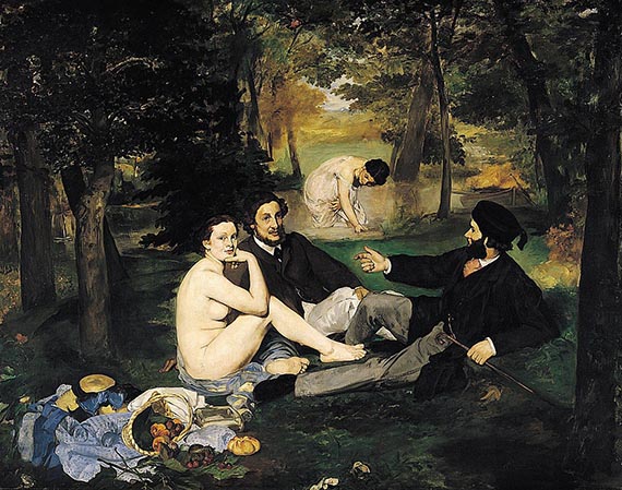 Abbildung zu: Edouard Manet, Le Déjeuner sur l’herbe (Das Frühstück im Grünen), 1861, Öl auf Leinwand, Musée d'Orsay, Paris.