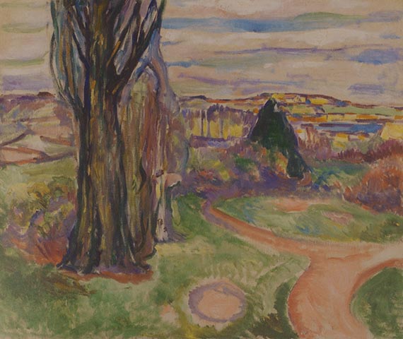 Abbildung zu: Edvard Munch, Landschaft, Jeløya, 1913-15, Öl auf Leinwand, Munch-museet, Oslo.