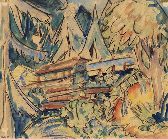 Ernst Ludwig Kirchner - Haus auf der Stafel (Davos) / Hütte im Wald - Weitere Abbildung