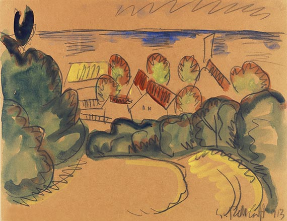 Karl Schmidt-Rottluff - Häuser an der kurischen Nehrung