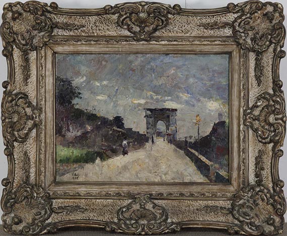 Lesser Ury - Der Titusbogen in Rom - Rahmenbild