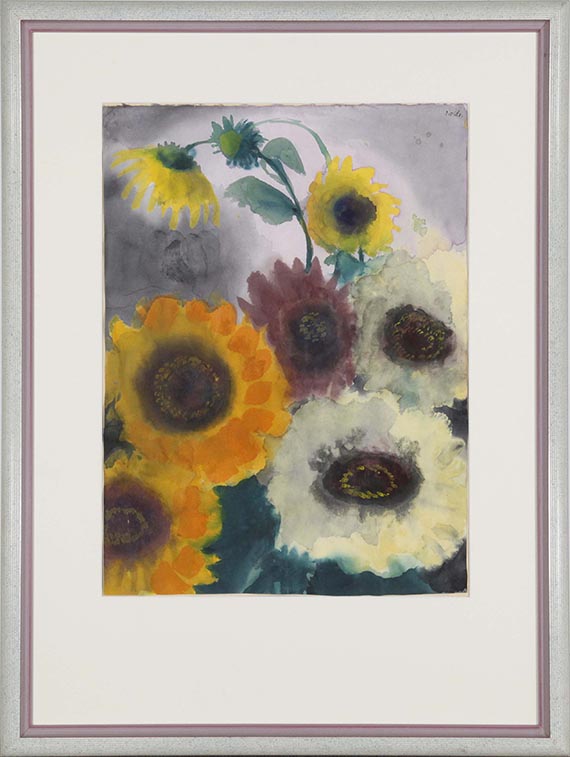 Emil Nolde - Sonnenblumen - Rahmenbild